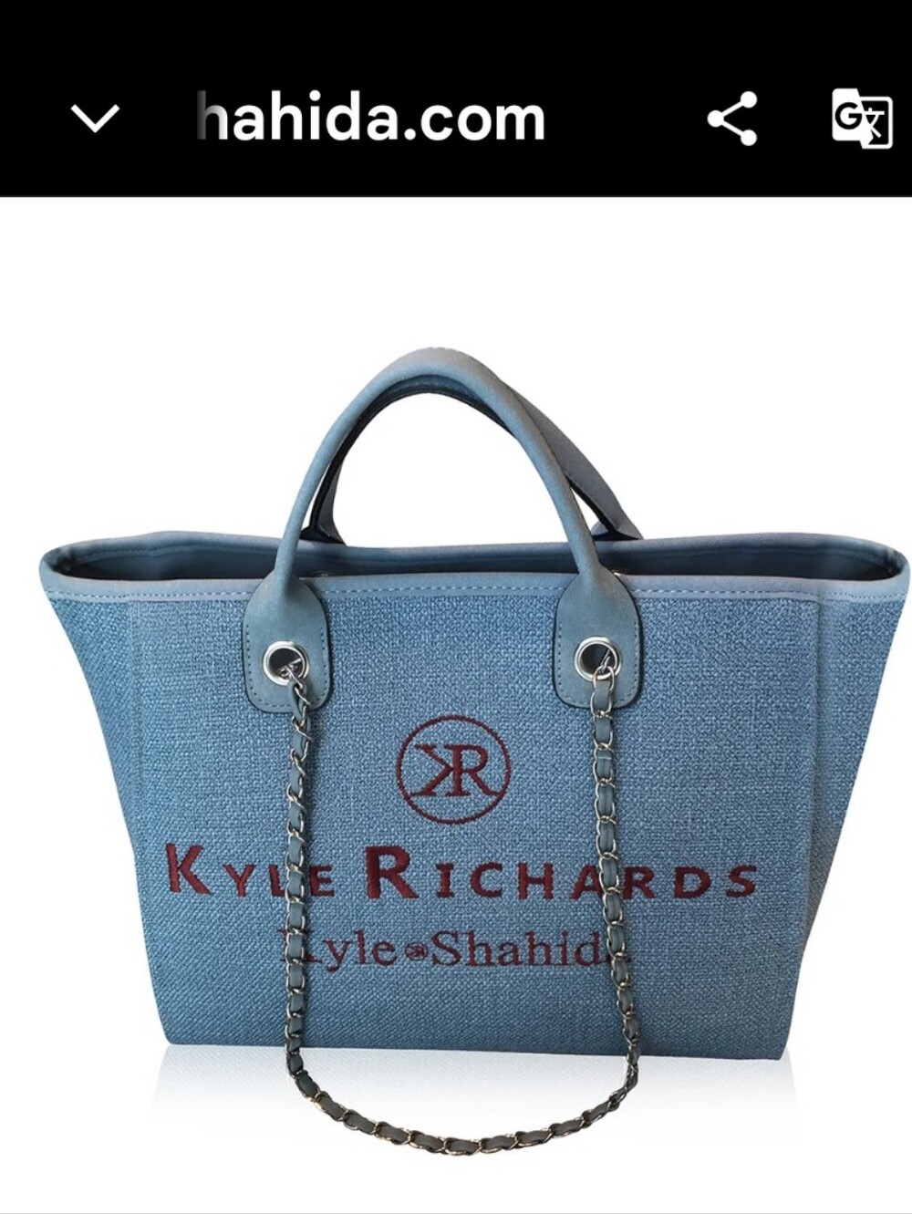 Kyle & Shahida Blue Canvas Tote Bag